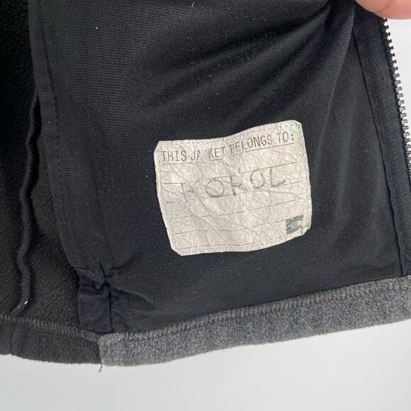 The North Face Boys Black Gray Colorblock Full Zip Fleece Jacket XL 18/20 - Picture 9 of 16